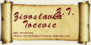 Živoslavka Točević vizit kartica